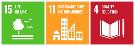 “15 – Life on Land”, “11 - Sustainable Cities and Communities”, “4 - Quality Education”
