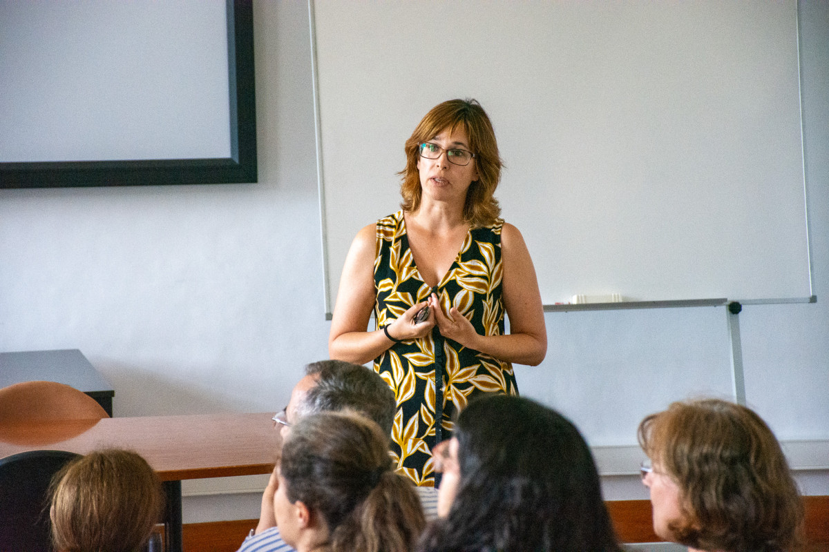 Andreia Valente, investigadora de CIÊNCIAS, explicou como uma ideia do Concurso Interno abriu caminho à criaçaõ de uma empresa