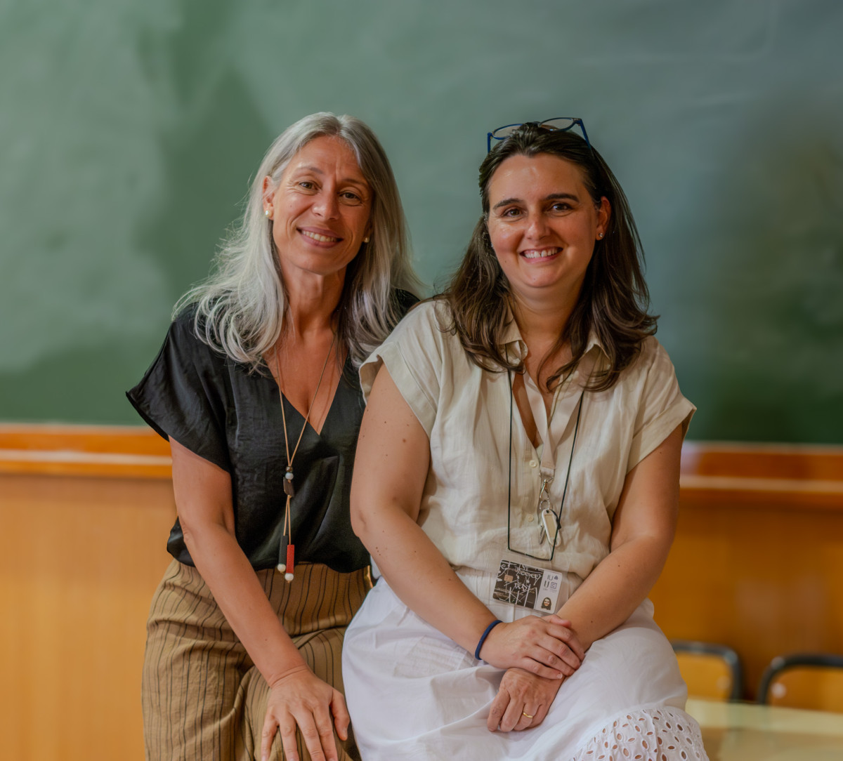 Cristina Catita e Ana Atouguia no evento de voluntariado curricular