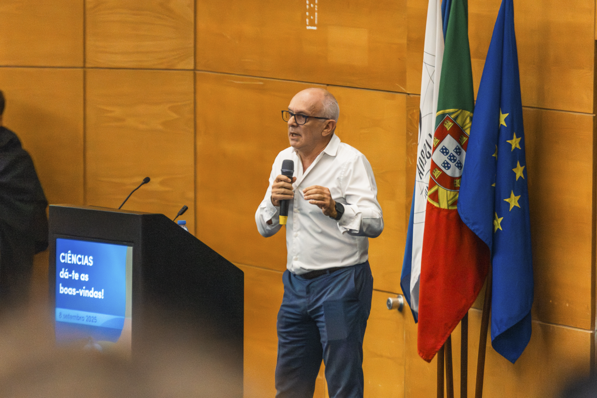 Luís Carriço, durante a receção aos novos caloiros