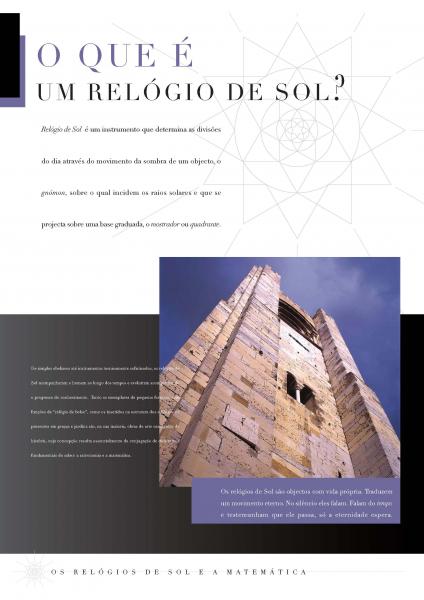 Cartaz da exposição virtual "Os Relógios de Sol e a Matemática"