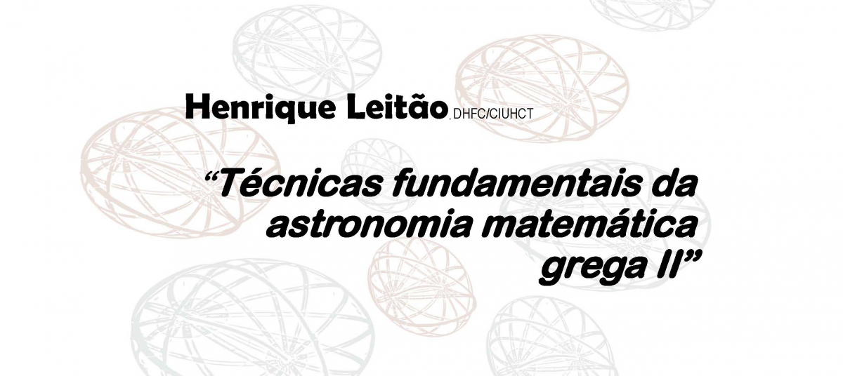 Técnicas fundamentais da astronomia matemática grega II