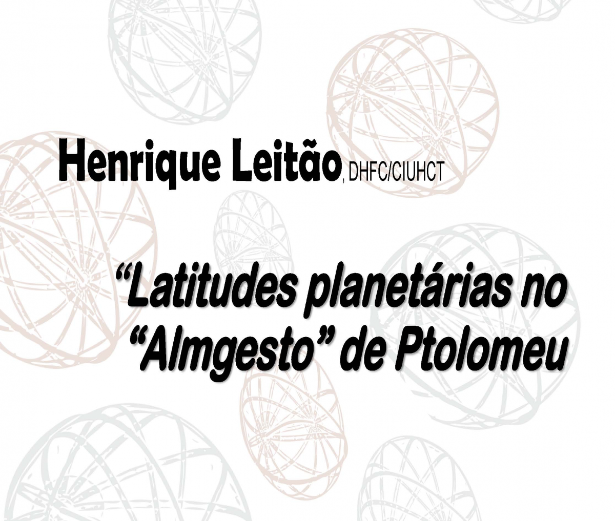 Latitudes planetárias no "Almagesto" de Ptolomeu