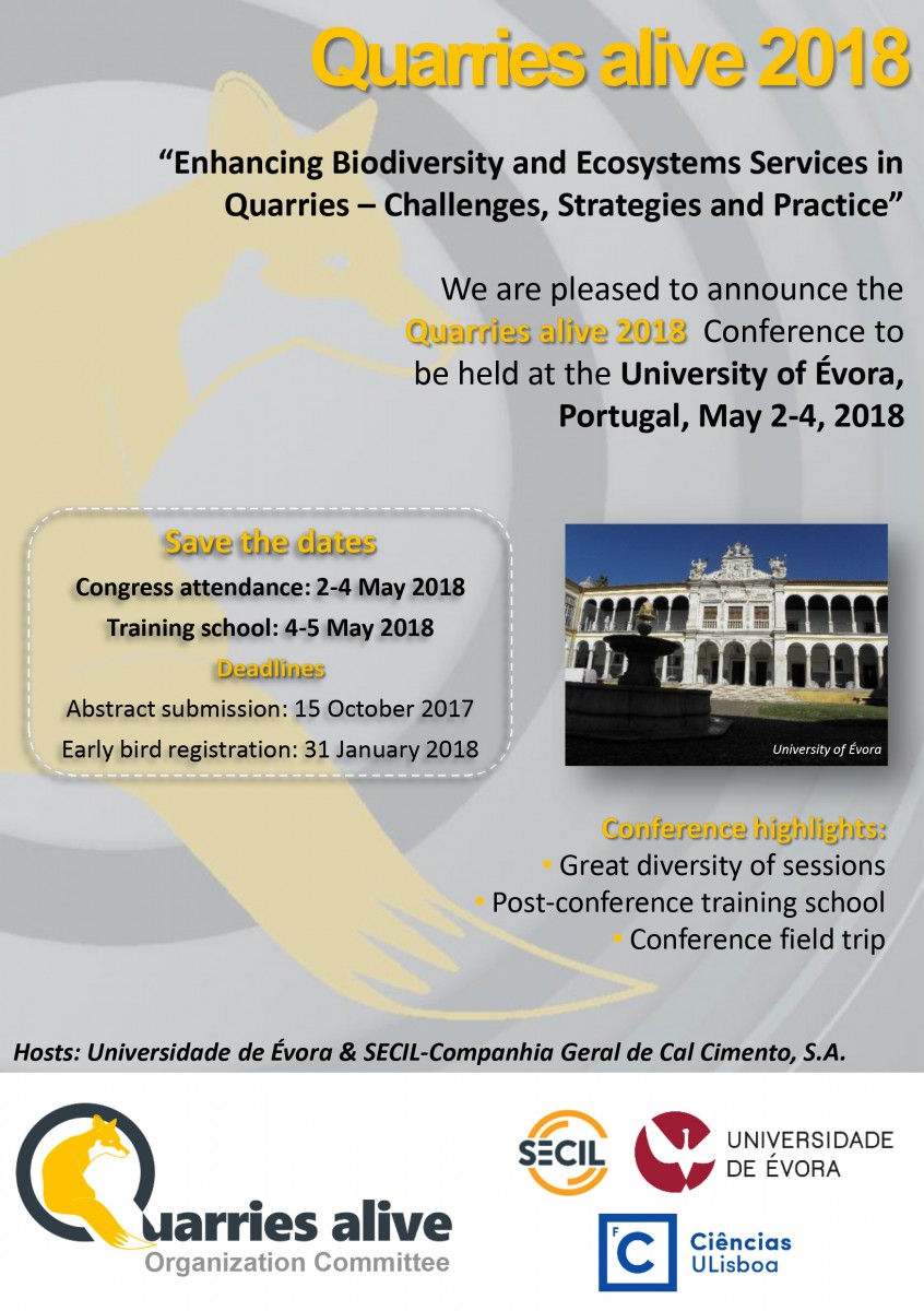 Cartaz da Quarries Alive 2018 International Conference