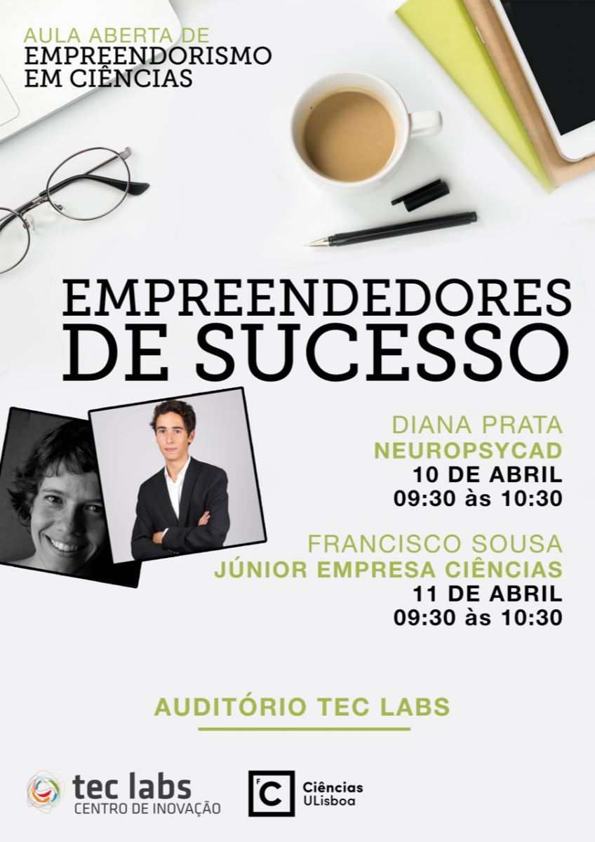 Cartaz da aula aberta "Empreendedores de Sucesso"