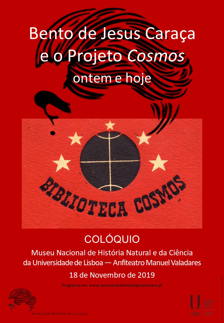 Cartaz do Colóquio "Bento de Jesus Caraça e o Projeto Cosmos - ontem e hoje"