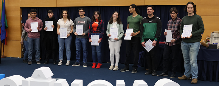 Alguns dos alunos premiados no Dia de Ciências 2025