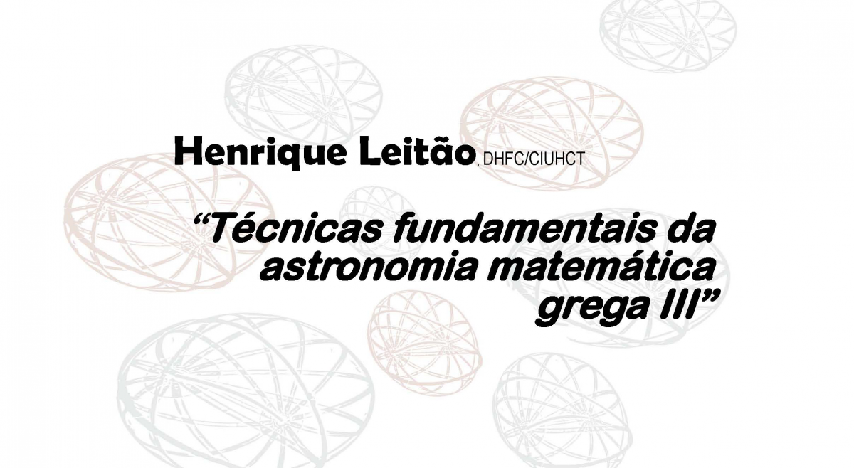 Seminário Permanente de Astronomia Antiga - 21 junho 2018