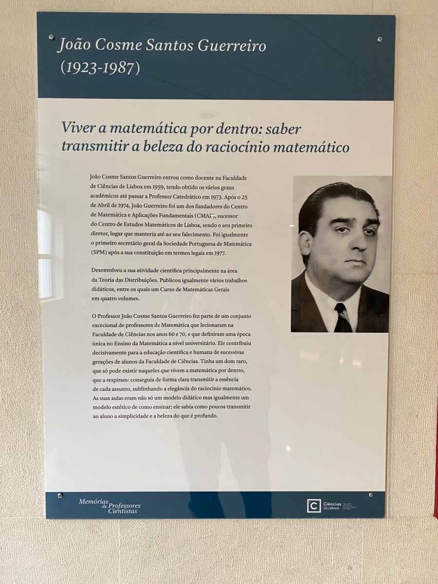 Poster about Professor João Santos Guerreiro