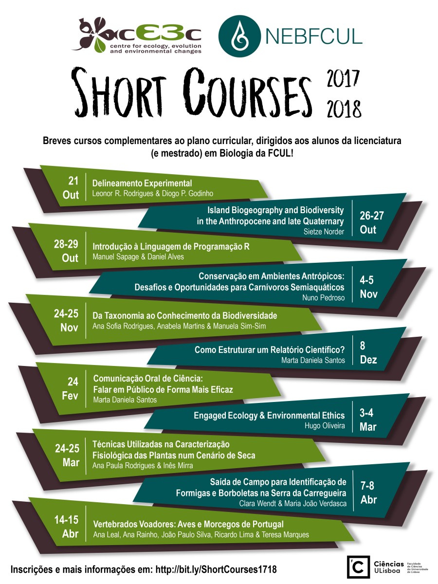 cE3c-NEBFCUL Short Courses 2017/2018