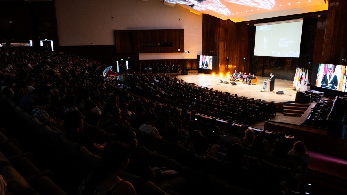 Aula Magna da ULisboa, durante a sessão