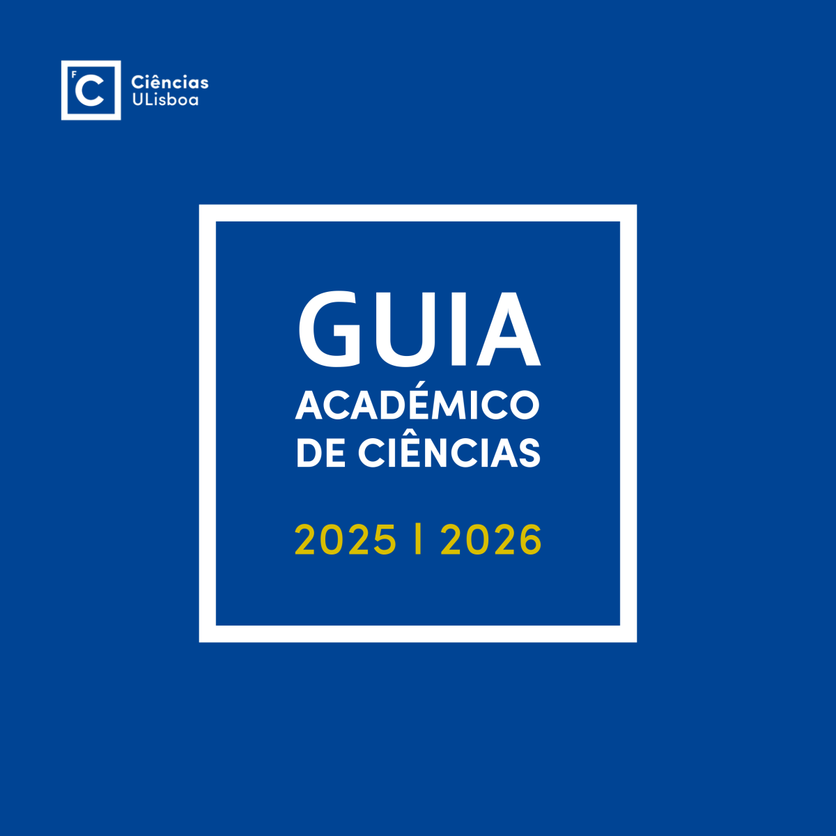 Capa do Guia Académico de Ciências 2025/2026