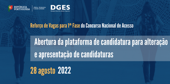 Reforço de vagas no Concurso Nacional de Acesso 2022/2023