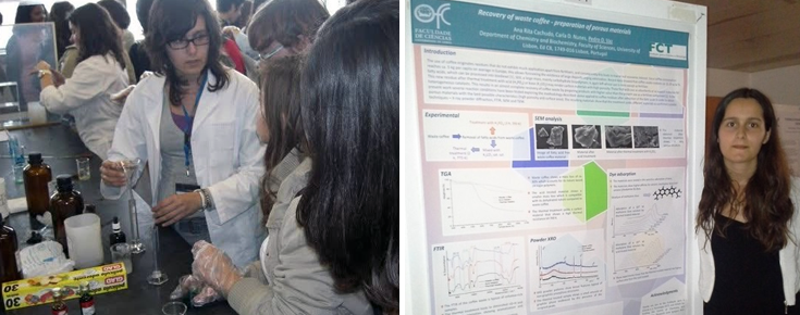 Ana Cachudo no dia aberto e com um poster