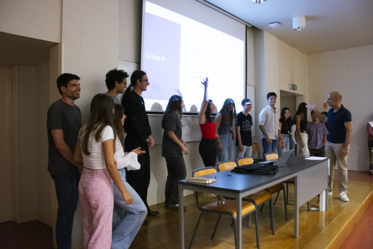 Fotografia de grupo dos estudantes