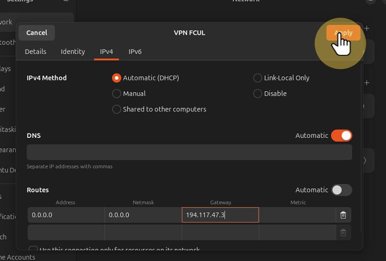 Definição de rotas