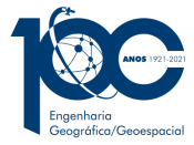 logotipo das comemorações do centenário da licenciatura em engenharia geográfica/geoespacial