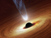 Conceção artística de um buraco negro