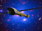 Conceção artística do telescópio espacial Athena (Advanced Telescope for High-Energy Astrophysics)