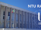 Imagem da Reitoria da Universidade de Lisboa com o logo do NTU Ranking.