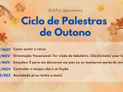 Logótipos de Ciências ULisboa/GAPsi e calendarização das palestras