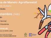 Título/data/local do evento e representação de material agrícola