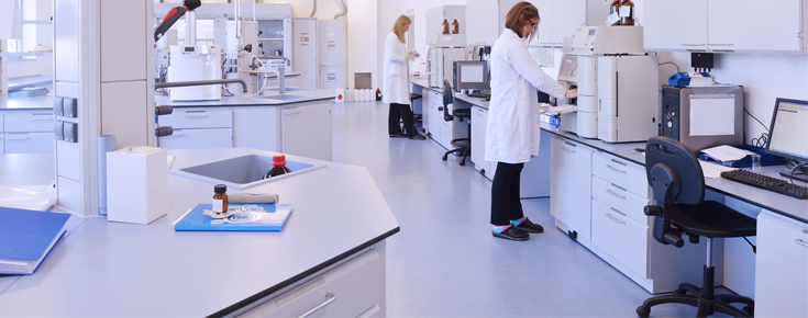 Scientists working at the laboratory