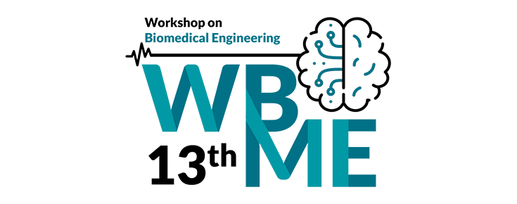 Logótipo do WBME - 13th Workshop on Biomedical Engineering, sobre um fundo branco