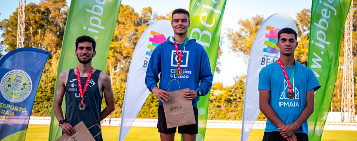  Rodrigo Freitas, Francisco Graça e Diogo Ávila no Pódio dos 3000 metros obstáculos no Campeonato Nacional Universitário de Pista ao Ar Livre