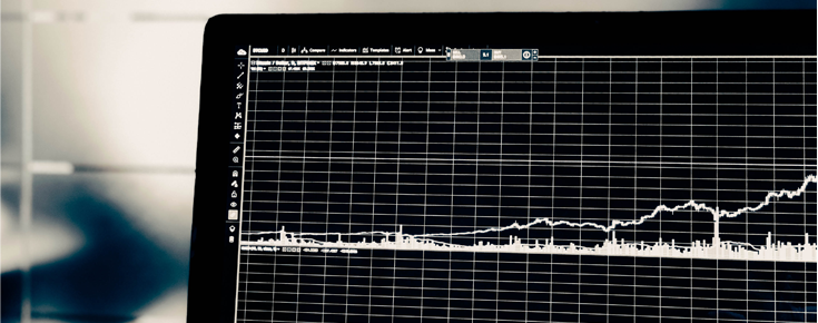 Monitor com gráfico