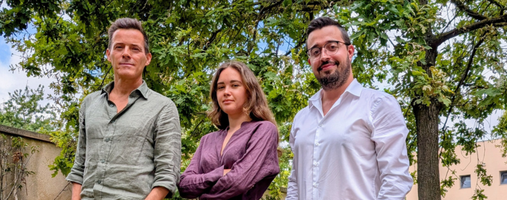 Fundadores da Phair Earth Pedro Matos Soares, Angelina Bushenkova e Gil Lemos (fundadores da Phair Earth)