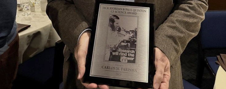 Placa do prémio Jack Riordan & Paul Quinton CF Science Award 2025