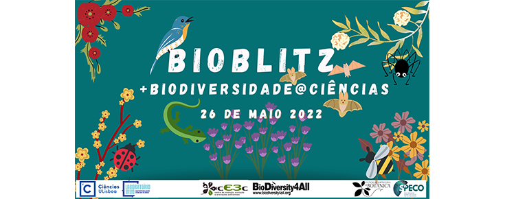 Título e data do evento, acompanhados de representações de espécies animais/vegetais e dos logótipos dos organizadores