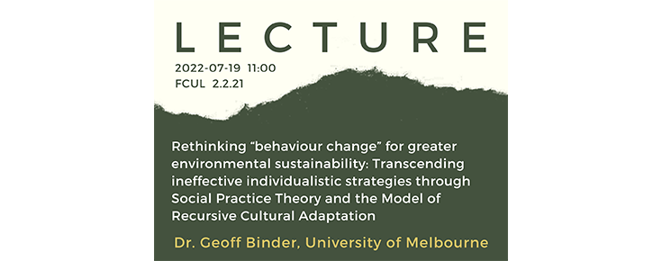 Rethinking "behaviour change" Banner do evento