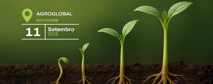 Conferência "O Solo: a Base da Vida e da Produção Agrícola" Título/data do evento e fotografia de rebentos