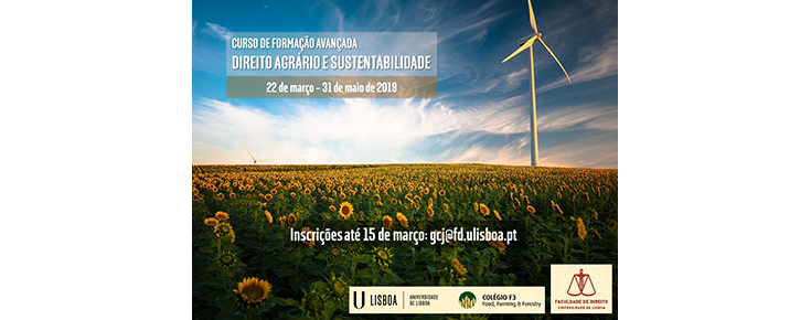 Curso de formação avançada "Direito Agrário e Sustentabilidade"