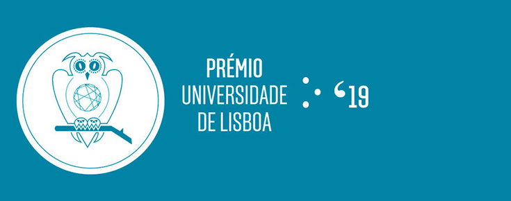 Prémio Universidade de Lisboa 2019 - Prorrogação do prazo de candidaturas Logótipo do Prémio Universidade de Lisboa 2019, sobre um fundo azul