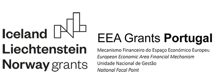 Logótipo EEA Grants Portugal, sobre um fundo branco