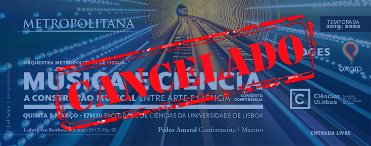 Imagem alusiva ao cancelamento do Concerto e Conferência