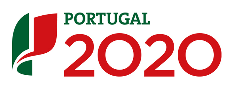 Logótipo Portugal 2020, sobre um fundo branco