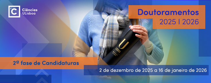 Datas de candidatura e fotografia de estudante a segurar num diploma