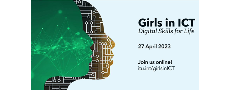 Imagem oficial da edição de 2023 da iniciativa Girls in ICT