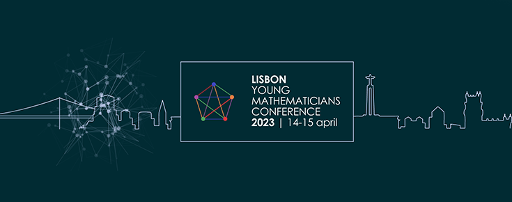 Logótipo do evento, sobre representação de Lisboa e Margem Sul do Tejo