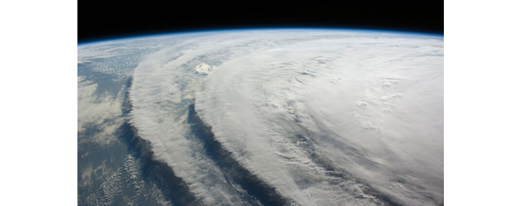 Vista do furacão Ike, a partir da Estação Espacial Internacional
