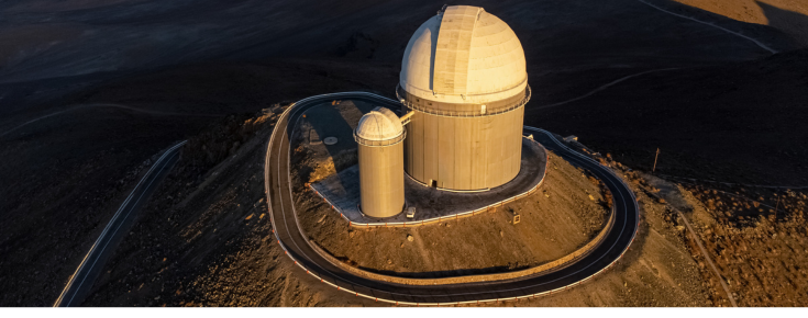 O Telescópio de 3,6 metros do Observatório de La Silla fica situado no Chile Telescópio de 3,6 metros do Observatório de La Silla