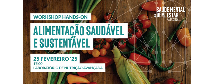 Título/data/local do evento e fotografia de vegetais